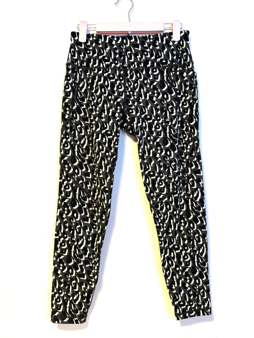 Sweaty Betty Active Workout Power 7/8 Length Leggings Black Leopard Womens Small